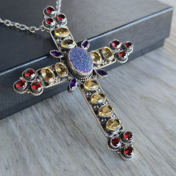 Nicky Butler RAJ COLLECTION LIMITED EDITION 925 Sterling Silver Cross Necklace - Picture 9 of 16